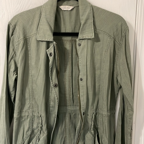 Abercrombie & Fitch Olive Army Green Women’s Light Utility Jacket Size XS - Picture 8 of 11